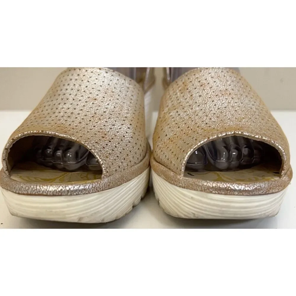 Fly London Yake Perforated Wedge Sandals. Size EU40.